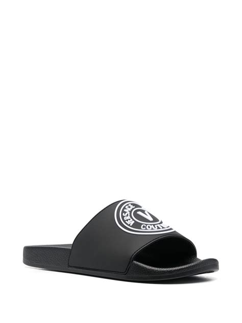 versace jeans slider neri|versace logo slides.